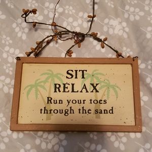 Wooden country coastal sign